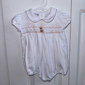 Tiger White Smocked Bubble